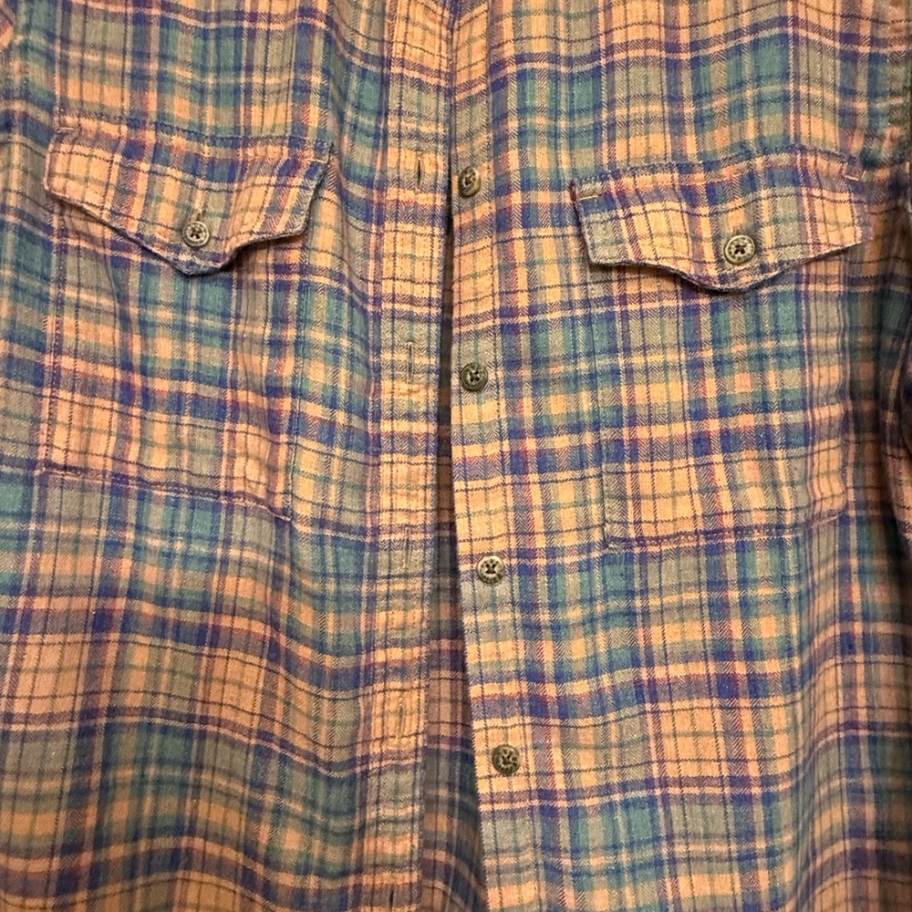 Toad&Co Orange and Blue Plaid Shirt - Picture 4 of 10